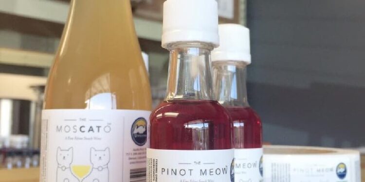 Pinot Meow and MosCATo wine for your feline!